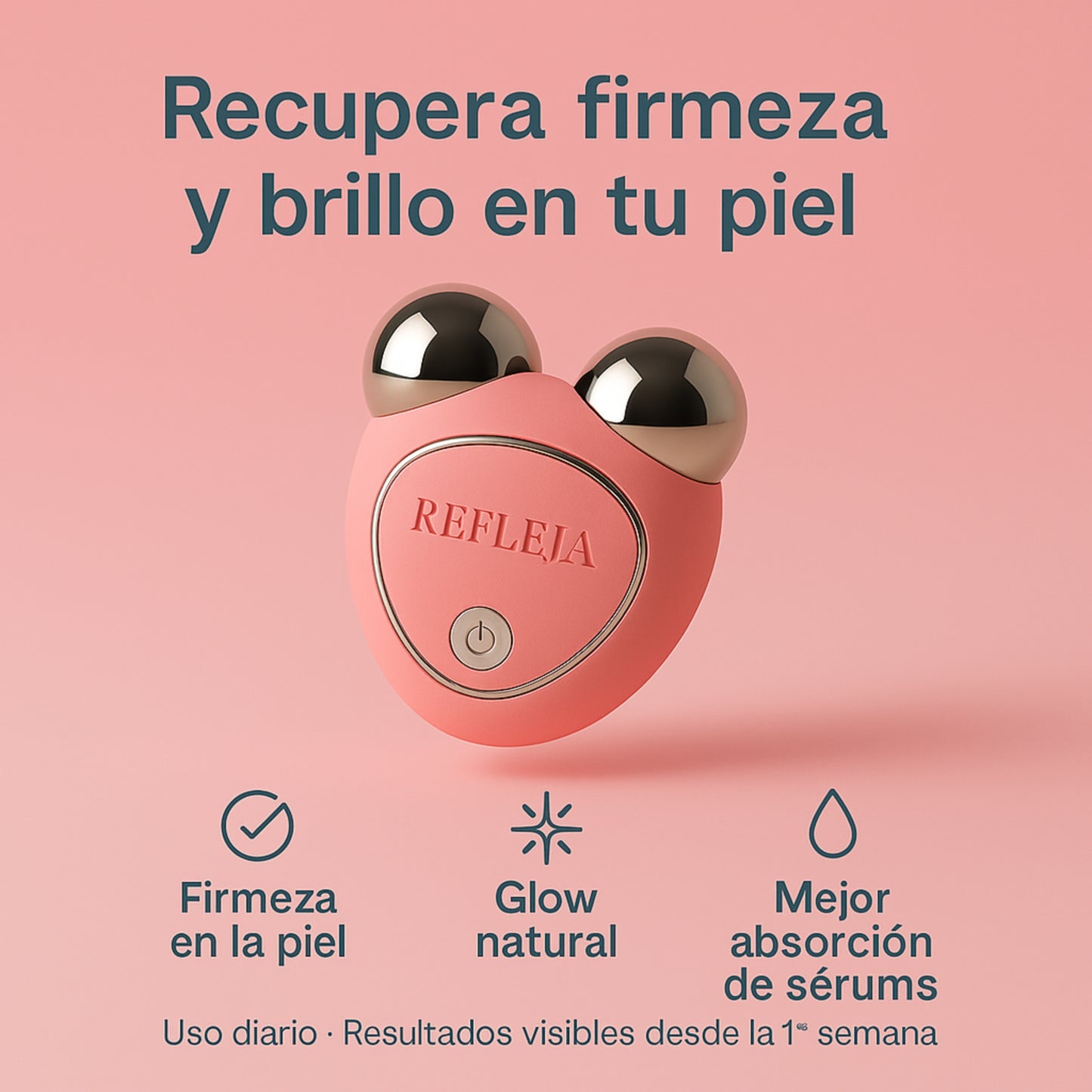 Refleja® GlowLift - Masajeador Facial de Microcorriente